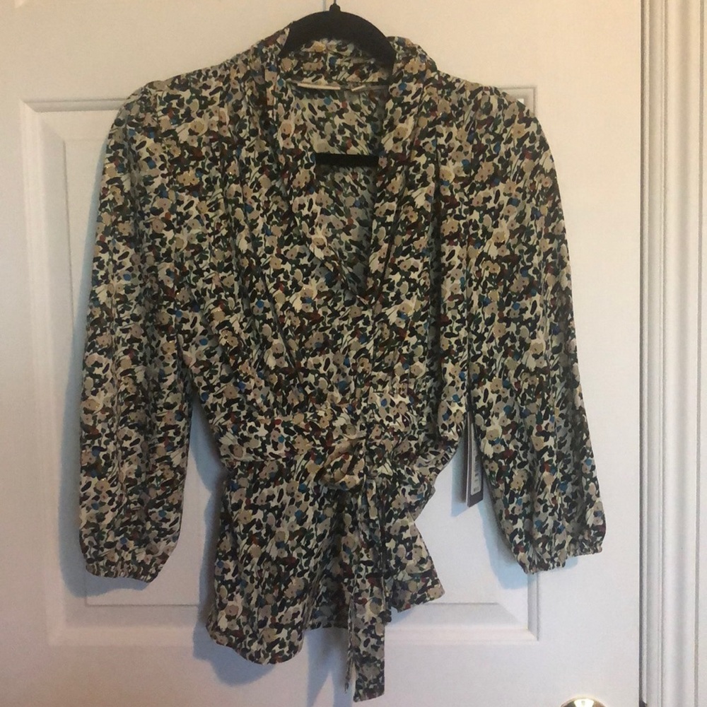 Eva Mendes Wrap Blouse